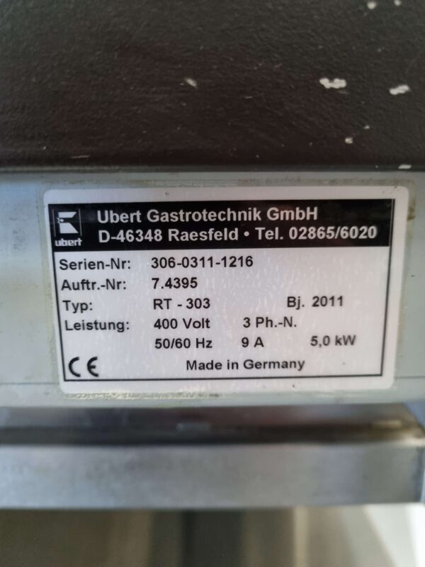 RVS Ubert RT-303 Kippengrill Grill 3 mandjes 400V Horeca - Afbeelding 7