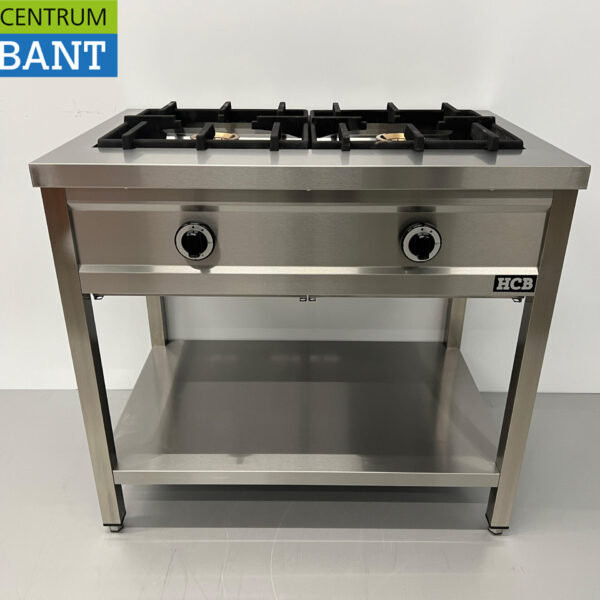 HCB RVS Pannenkoekenfornuis 2 branders 2 x 8 kW 90 cm GAS Horeca