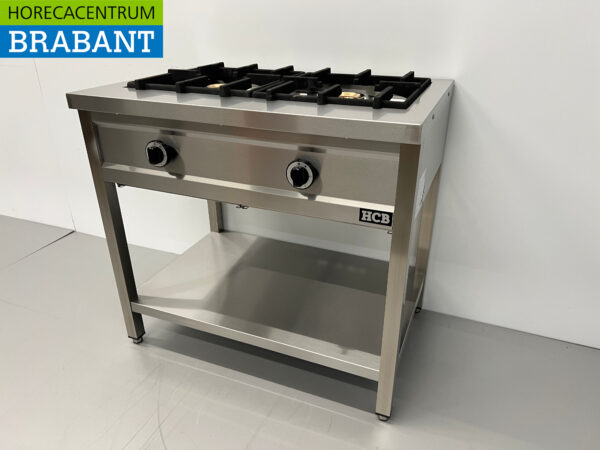HCB RVS Pannenkoekenfornuis 2 branders 2 x 8 kW 90 cm GAS Horeca - Afbeelding 2
