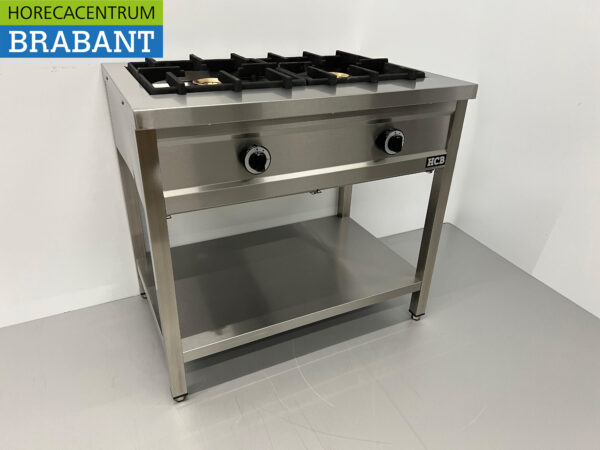 HCB RVS Pannenkoekenfornuis 2 branders 2 x 8 kW 90 cm GAS Horeca - Afbeelding 3
