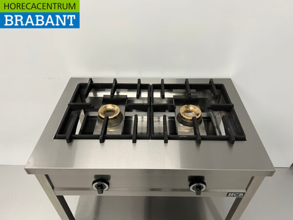HCB RVS Pannenkoekenfornuis 2 branders 2 x 8 kW 90 cm GAS Horeca - Afbeelding 4