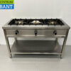 HCB RVS Pannenkoekenfornuis 3 branders 3 x 8 kW 129 cm GAS Horeca