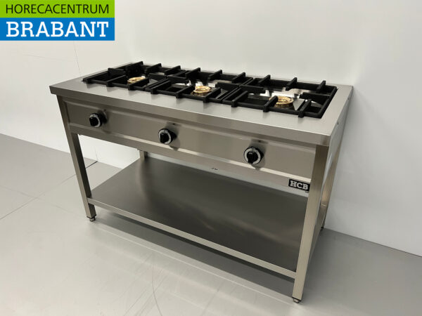 HCB RVS Pannenkoekenfornuis 3 branders 3 x 8 kW 129 cm GAS Horeca - Afbeelding 2