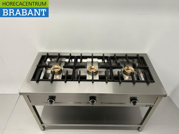 HCB RVS Pannenkoekenfornuis 3 branders 3 x 8 kW 129 cm GAS Horeca - Afbeelding 4