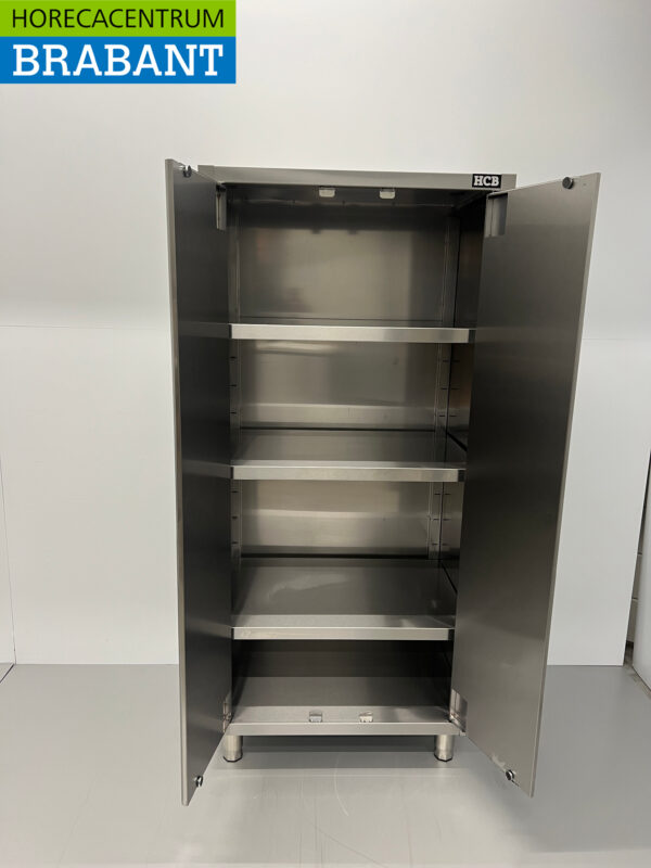 RVS HCB Servieskast Werkkast Kast 2 deuren Premium-line 80 cm Horeca - Afbeelding 6