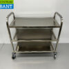 RVS Serveerwagen Dienwagen 3 lagen 95 cm Horeca