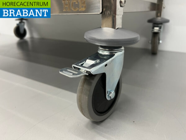 RVS Serveerwagen Dienwagen 3 lagen 95 cm Horeca - Afbeelding 5