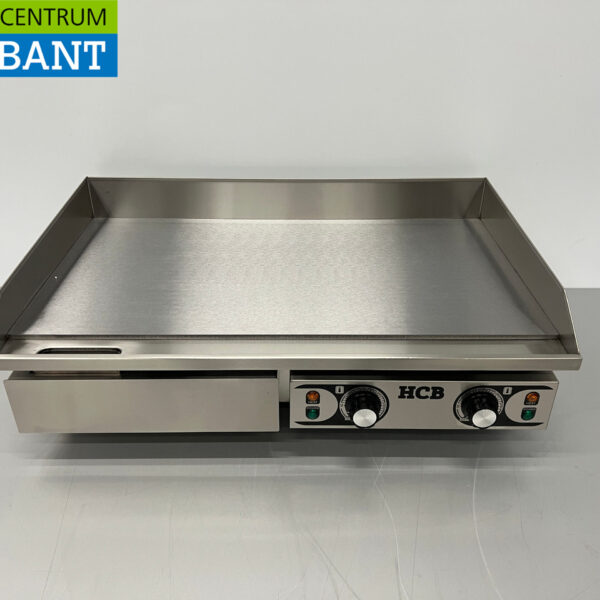 RVS Gladde Grillplaat Bakplaat 73 cm 2 x 230V Horeca