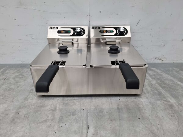 RVS Dubbele Friteuse Frituur 2 x 6 liter 230V Horeca