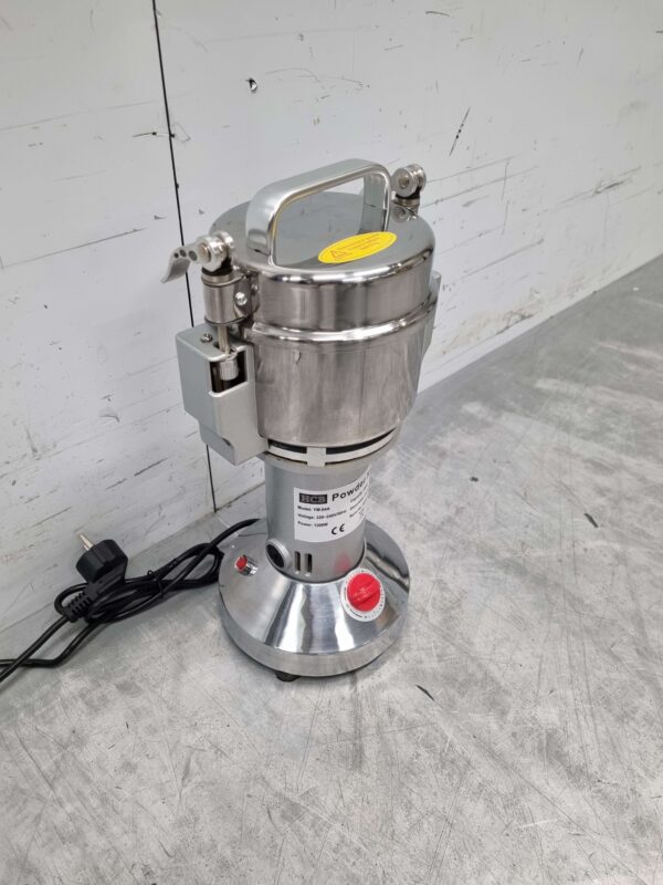 RVS Elektrische kruidmolen kruidenmolen graanmolen specerijenmolen 200 gram 230V Horeca - Afbeelding 3
