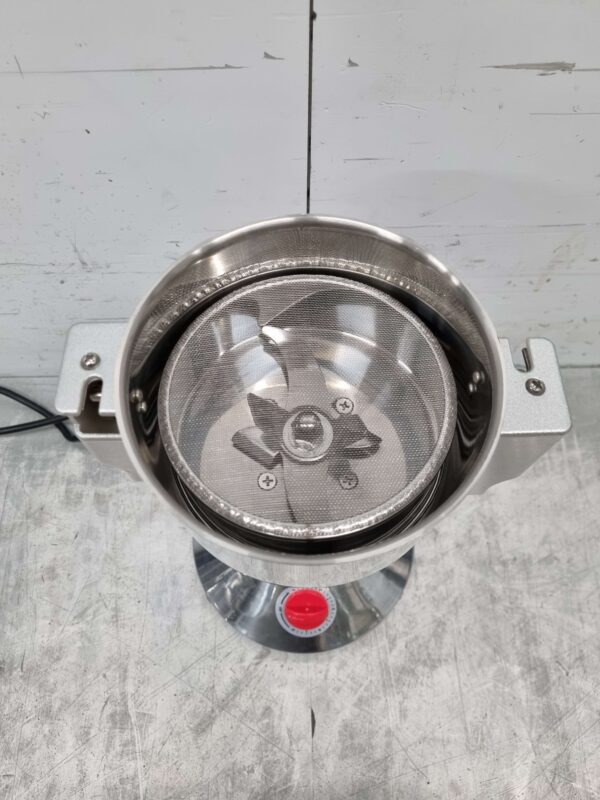 RVS Elektrische kruidmolen kruidenmolen graanmolen specerijenmolen 200 gram 230V Horeca - Afbeelding 4