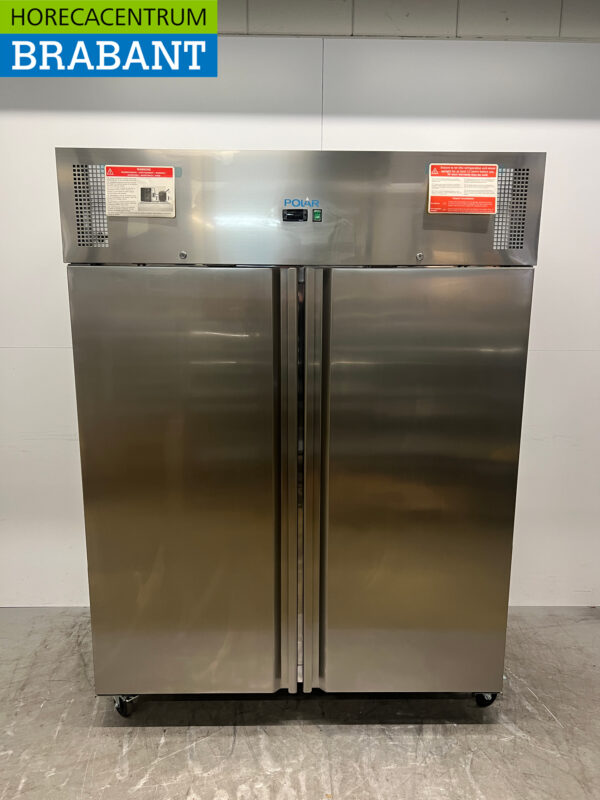 RVS Polar U635 Dubbeldeurs 2-deurs Vriezer Vrieskast 1300 liter 230V Horeca