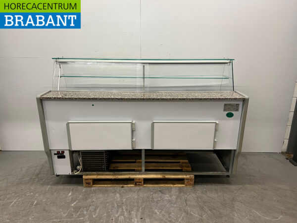 Zoin Koelvitrine Snackvitrine Gekoelde vitrine 200 cm 230V Cafetaria Friettent - Afbeelding 4