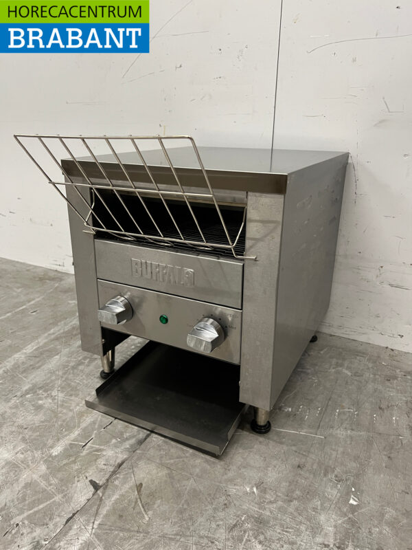 RVS Buffalo DB175 Doorloop toaster Broodrooster Conveyor oven 400 stuks 230V Horeca - Afbeelding 2