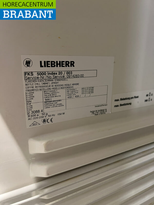 Liebherr Koelkast koeling 500 liter 230V Horeca - Afbeelding 5