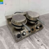RVS Dubbel Wafelijzer met timer stroopwafel ijshoorn 230V Horeca - Afbeelding 2