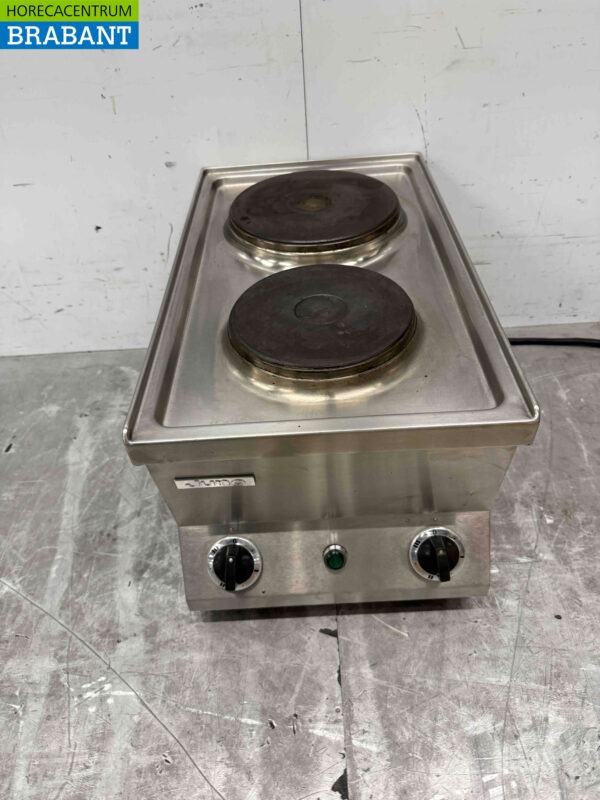 RVS Buderus 2 pits elektrisch fornuis kookplaat 35 cm 400V Horeca