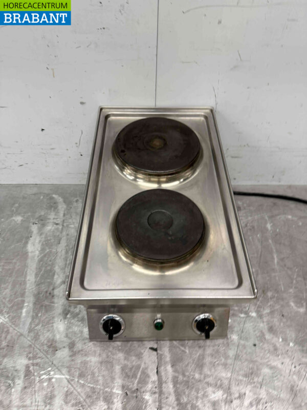 RVS Buderus 2 pits elektrisch fornuis kookplaat 35 cm 400V Horeca - Afbeelding 2