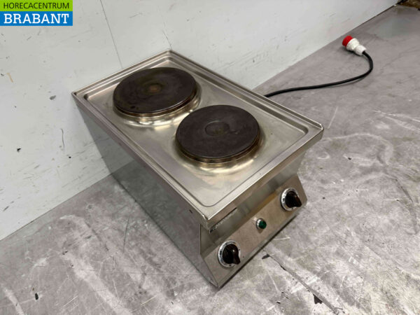 RVS Buderus 2 pits elektrisch fornuis kookplaat 35 cm 400V Horeca - Afbeelding 3