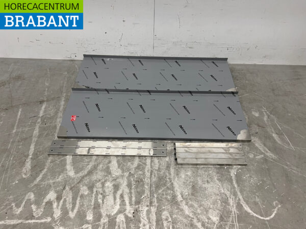 RVS Dubbel wandschap schap 120 x 40 cm Horeca