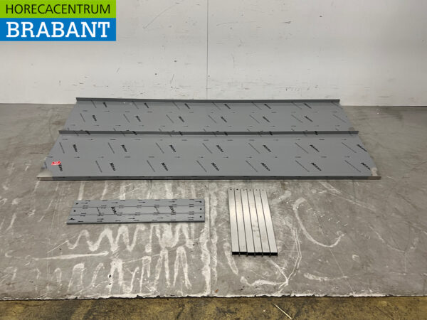 RVS Dubbel wandschap schap 200 x 40 cm Horeca