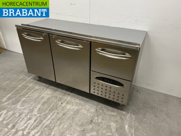 RVS Mercatus Koelwerkbank 2 deuren en 1 lade 147 cm 230V Horeca - Afbeelding 2