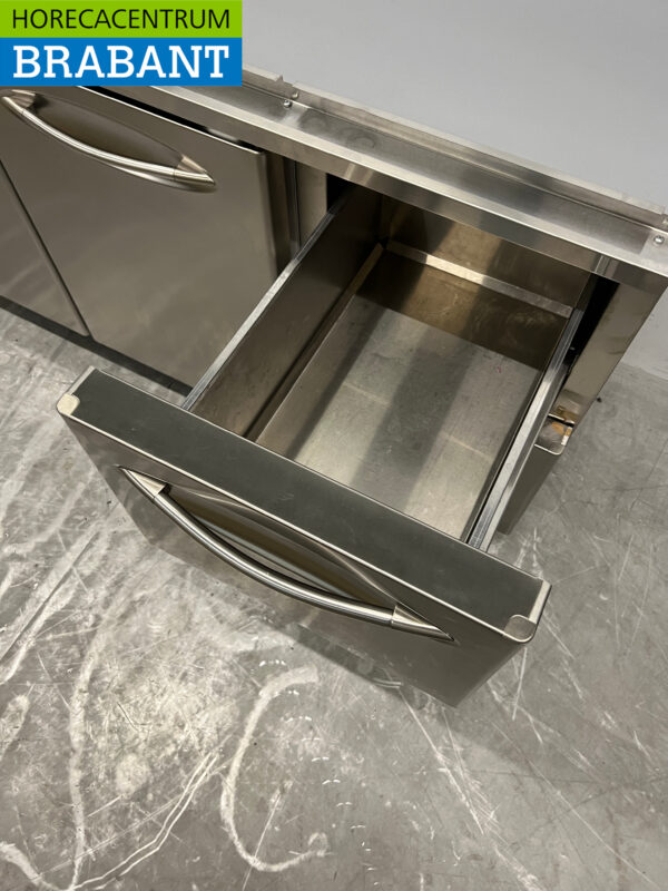 RVS Mercatus Koelwerkbank 2 deuren en 1 lade 147 cm 230V Horeca - Afbeelding 5