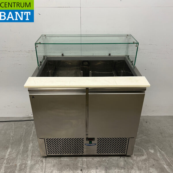 RVS Tecnodom Koelwerkbank Saladette 2 deuren 90,5 cm 230V Horeca