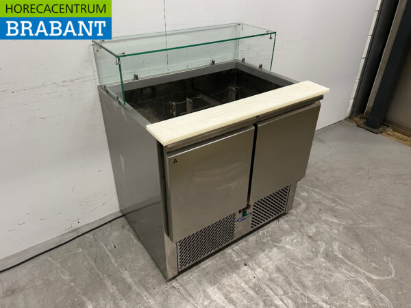 RVS Tecnodom Koelwerkbank Saladette 2 deuren 90,5 cm 230V Horeca - Afbeelding 3