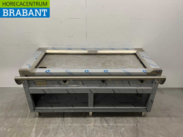 RVS Teppanyaki grill bakplaat grillplaat Premium-line 144 cm GAS Horeca