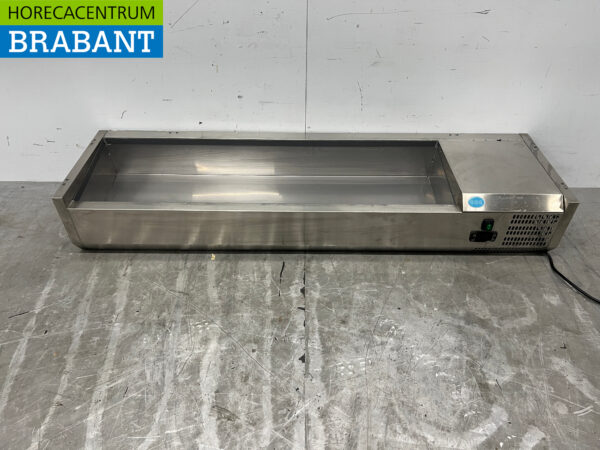 RVS Opzetvitrine Opzet koelvitrine saladière 6 x 1/3 GN 150 cm Horeca