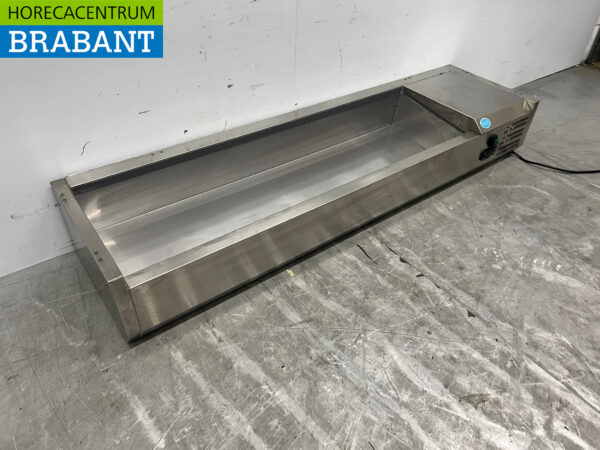 RVS Opzetvitrine Opzet koelvitrine saladière 6 x 1/3 GN 150 cm Horeca - Afbeelding 3