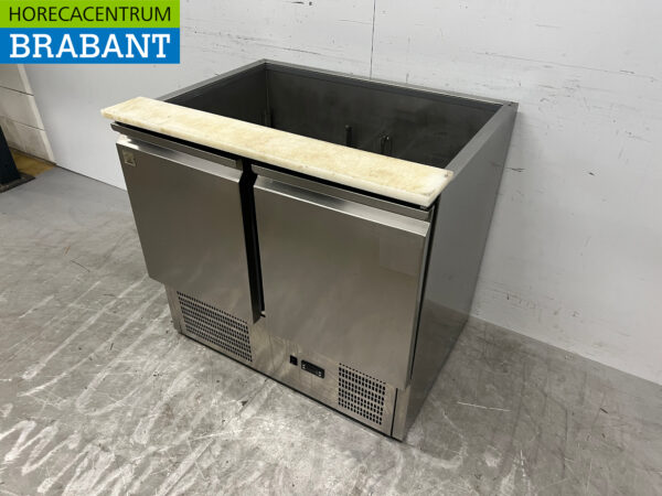 RVS Koelwerkbank Saladette 2 deuren 90 cm 230V Horeca - Afbeelding 2