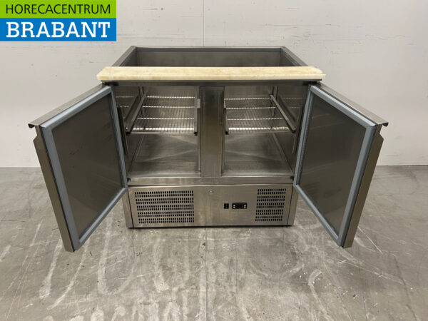 RVS Koelwerkbank Saladette 2 deuren 90 cm 230V Horeca - Afbeelding 5