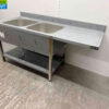 RVS Spoeltafel dubbele spoelbakken Premium-line 160 cm Horeca - Afbeelding 3