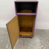 Verrijdbare houten Prullenbak Vuilnisbak 59 cm Horeca - Afbeelding 4