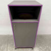 Verrijdbare houten Prullenbak Vuilnisbak 59 cm Horeca