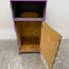 Verrijdbare houten Prullenbak Vuilnisbak 59 cm Horeca - Afbeelding 4