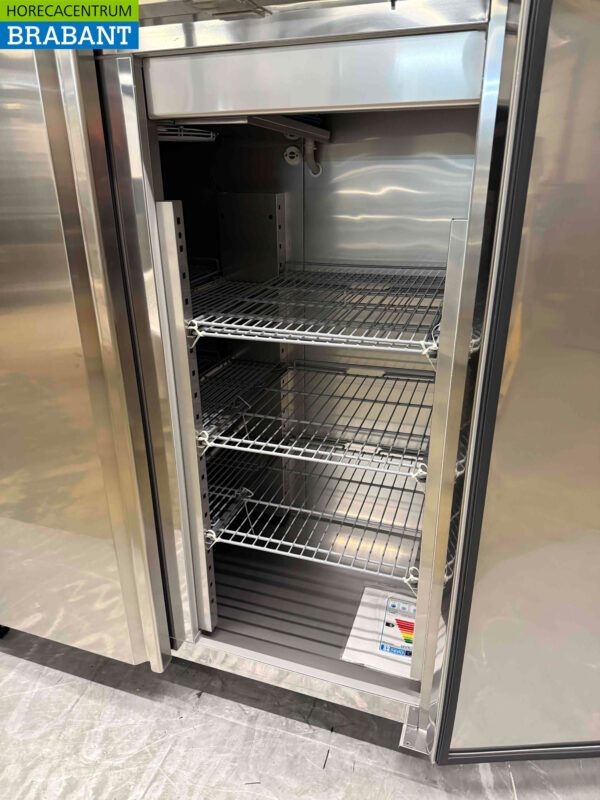 RVS Polar U635 Dubbeldeurs 2-deurs Vriezer Vrieskast 1300 liter 230V Horeca - Afbeelding 4