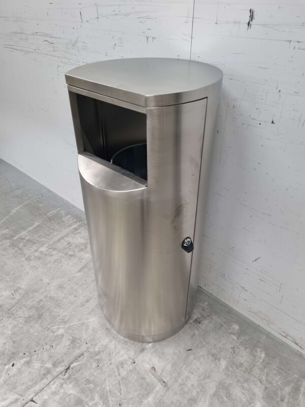 RVS Combisteel Prullenbak afvalbak 40 ltr Horeca - Afbeelding 2