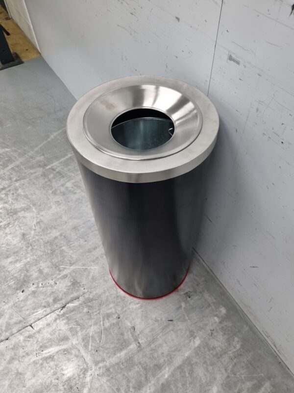 RVS Combisteel Prullenbak afvalbak vlamdover 35 ltr Horeca - Afbeelding 2