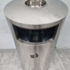 Combisteel Geborsteld RVS Prullenbak afvalbak met asbak 72,5 ltr Horeca - Afbeelding 5