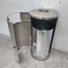 Combisteel Geborsteld RVS Prullenbak afvalbak met asbak 72,5 ltr Horeca - Afbeelding 4