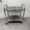 RVS Serveerwagen serveertrolley 2 lagen 85 cm Horeca