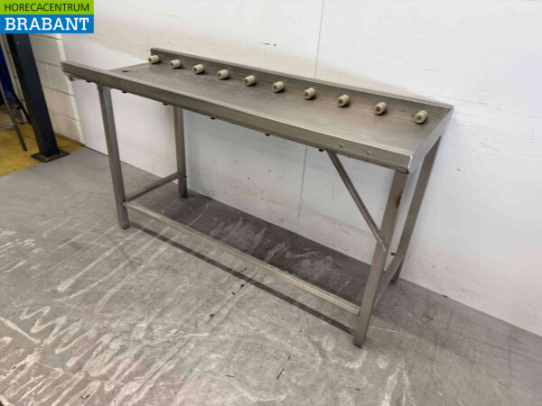 RVS Afvoertafel / rollenbaan tbv doorschuifvaatwasser 168 cm Horeca - Afbeelding 3