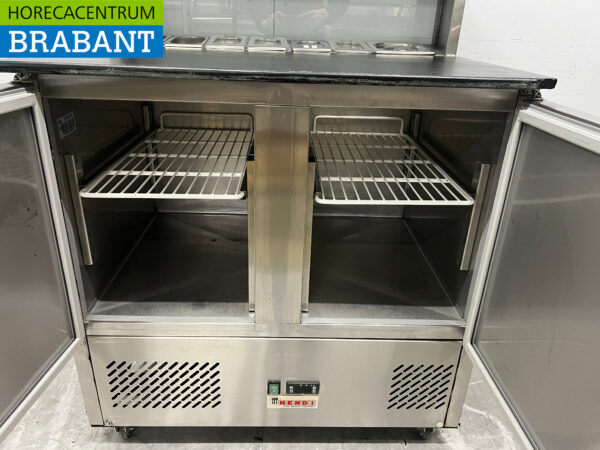 RVS Koelwerkbank Saladette 2 deuren 90 cm 230V Horeca - Afbeelding 4