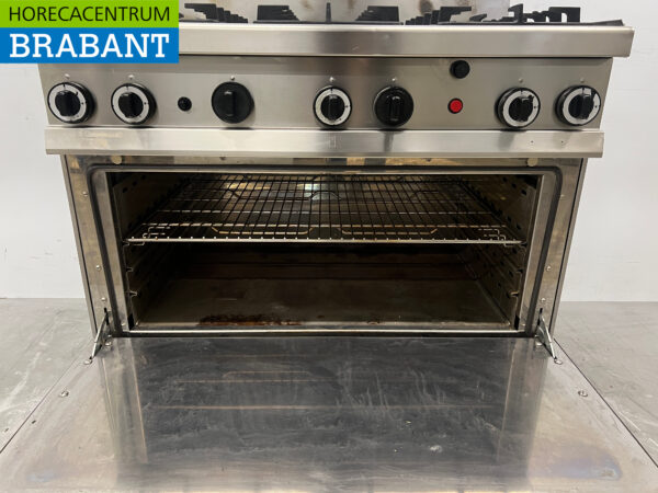 RVS 6 pits Fornuis gasfornuis 105 cm GAS Horeca - Afbeelding 4