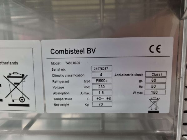 RVS Combisteel Koelvitrine Opzetvitrine 111 cm 230V Horeca - Afbeelding 6