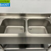RVS Spoeltafel dubbele spoelbakken Premium-line 200 cm Horeca - Afbeelding 4