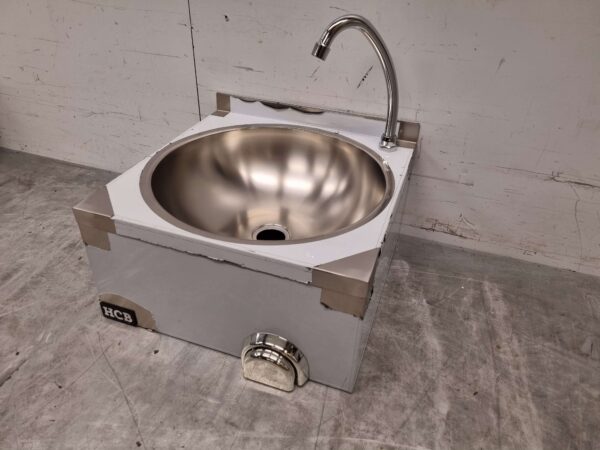 RVS Wasbak Spoelbak met kniebediening 40 x 40 cm Horeca - Afbeelding 3